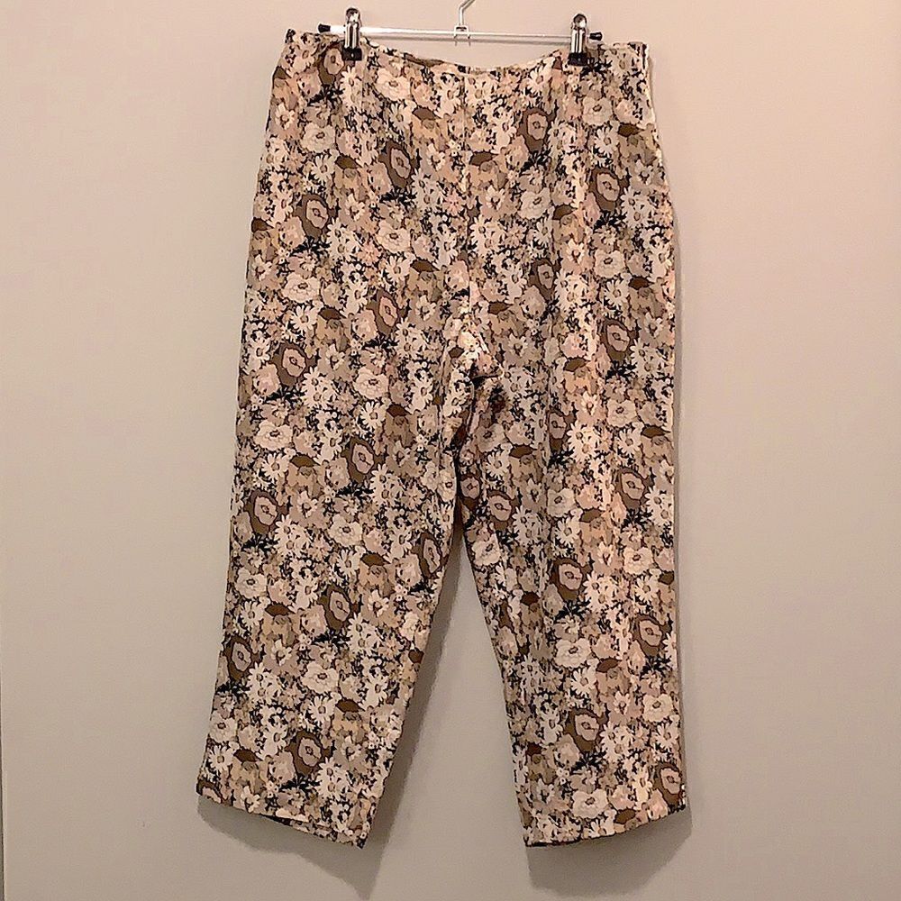 Vintage Allison Taylor Silk Floral Pants